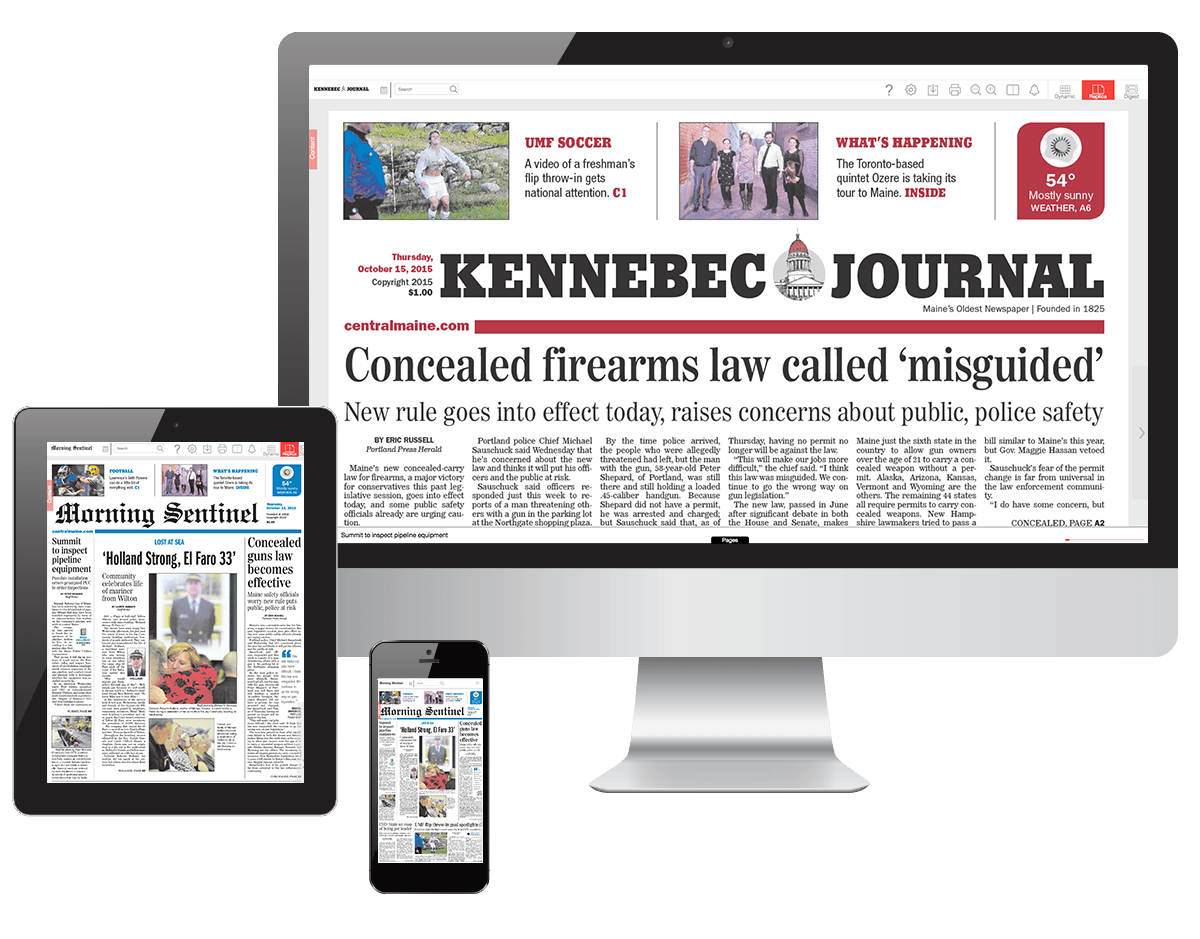 E Edition Kennebec Journal And Morning Sentinel