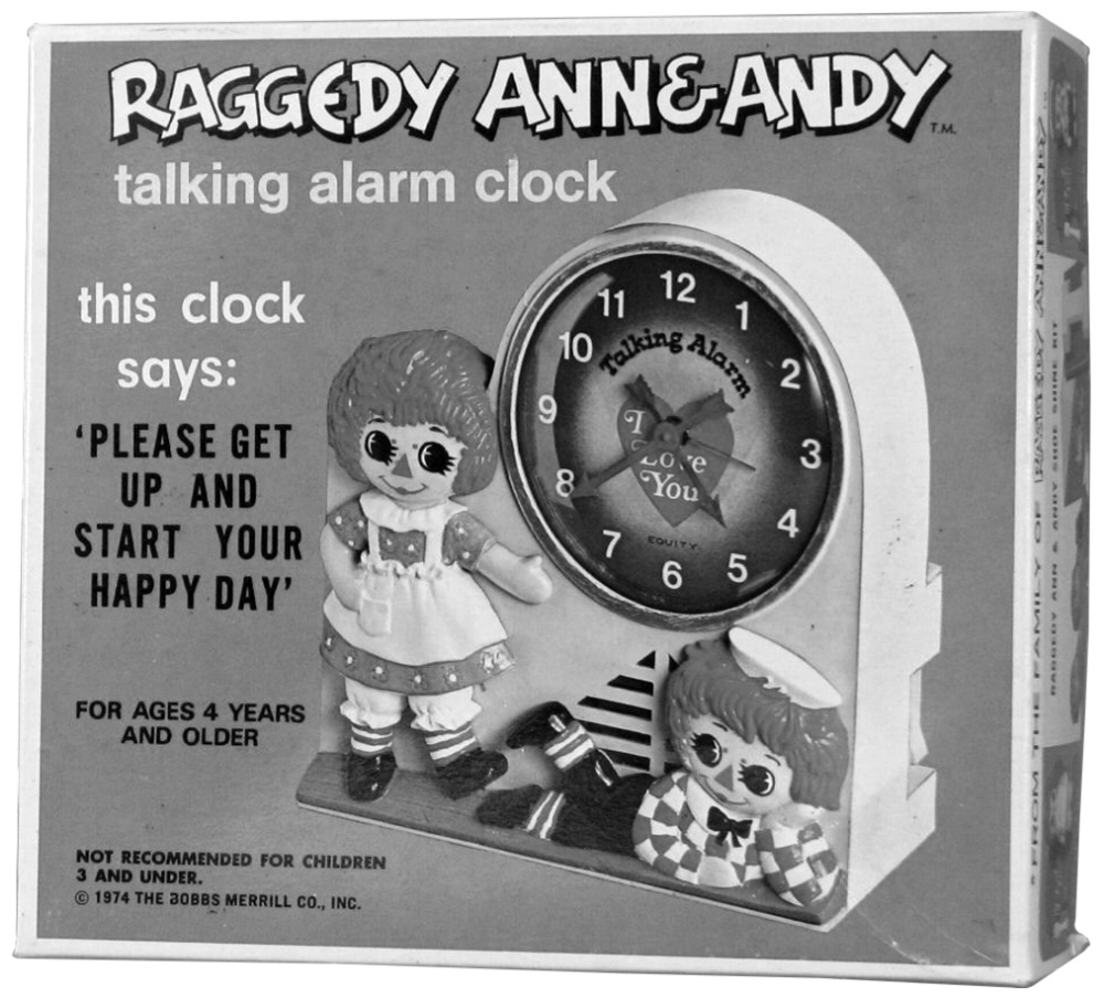 raggedy ann and andy talking alarm clock