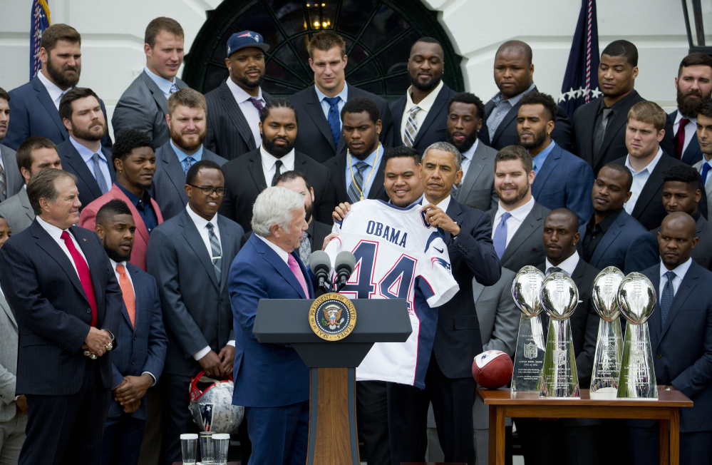 Super Bowl champs at the White House