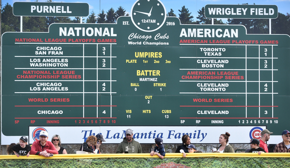 Chicago Cubs Clock - Wrigley Field Scoreboard Style Clock 5 Sizes Available