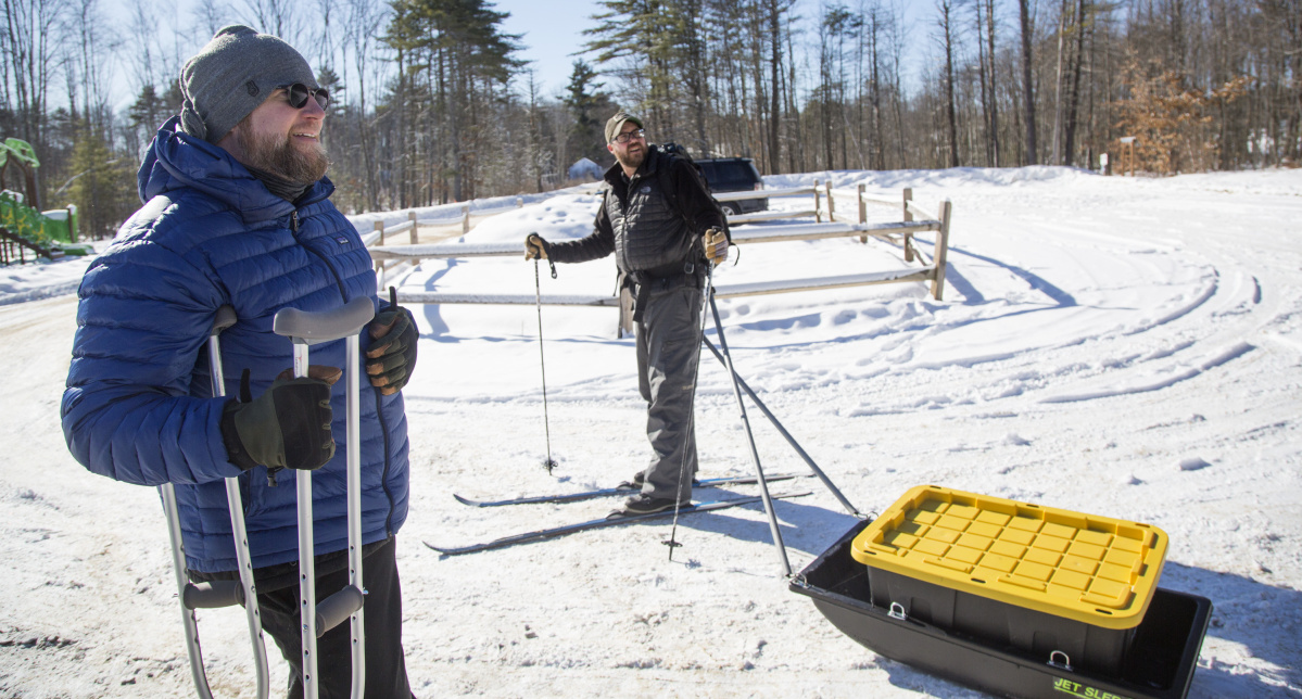 How do you go winter camping? Two Windham men develop what they call the  perfect pulk sled