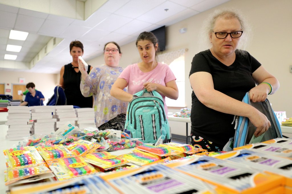 Distribution of school supplies on Sunday in Augusta and Waterville